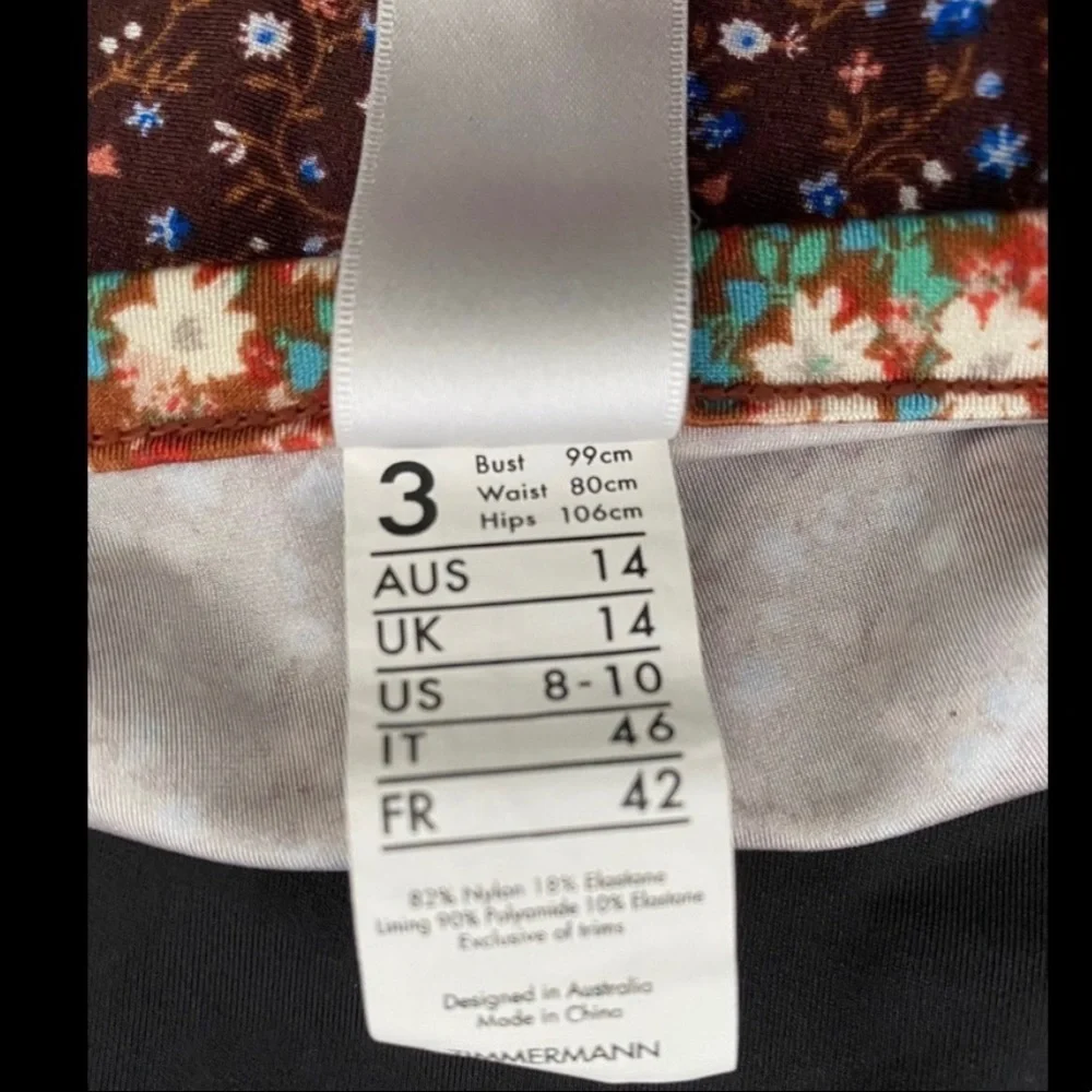 ZIMMERMAN floral daisy one piece Monokini swimsuit -M/L - Picture 11 of 13